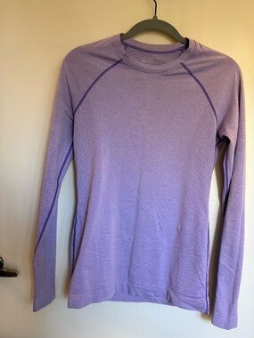 Figs Lavender Long Sleeve Crew Performance Top